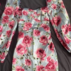 Floral puff sleeve dress